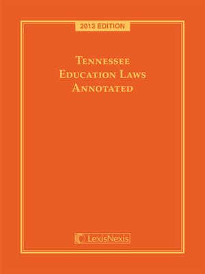 cover image of Tennessee Education Laws Annotated